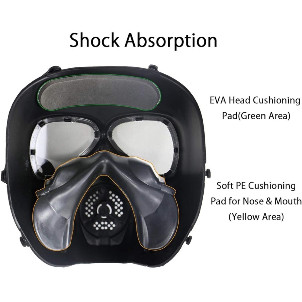 M04 Airsoft Mask Full Face Skull CS Mask with Fan - Picture 2 of 5